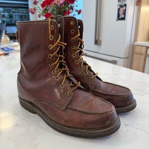 Rugged Brown Leather Men's Boots